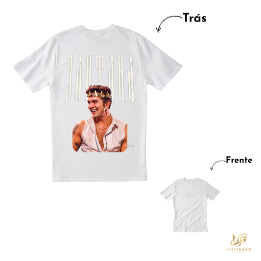 T-shirt Santana frente e costas