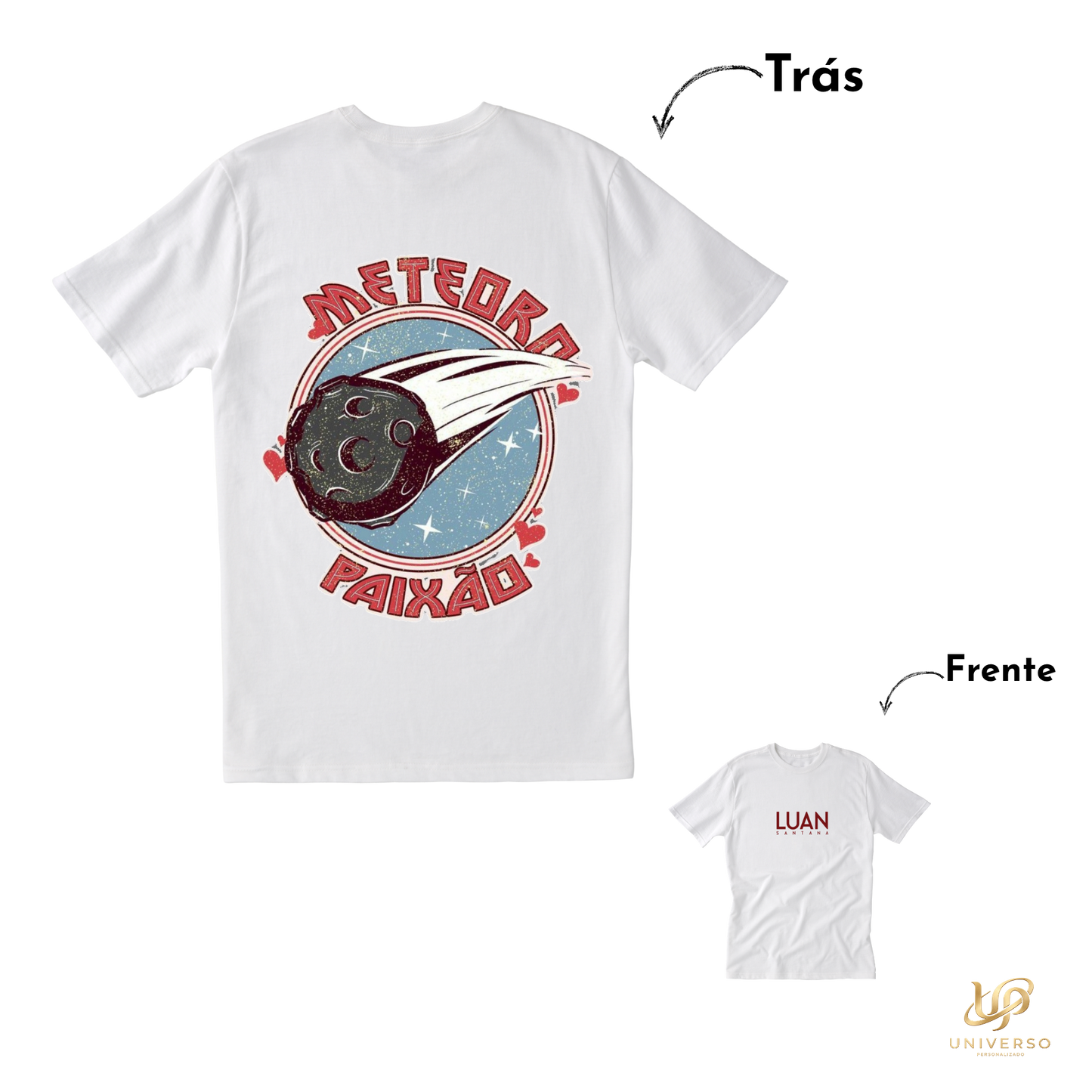 T-shirt Meteoro Paixão Luan Santana frente e costas