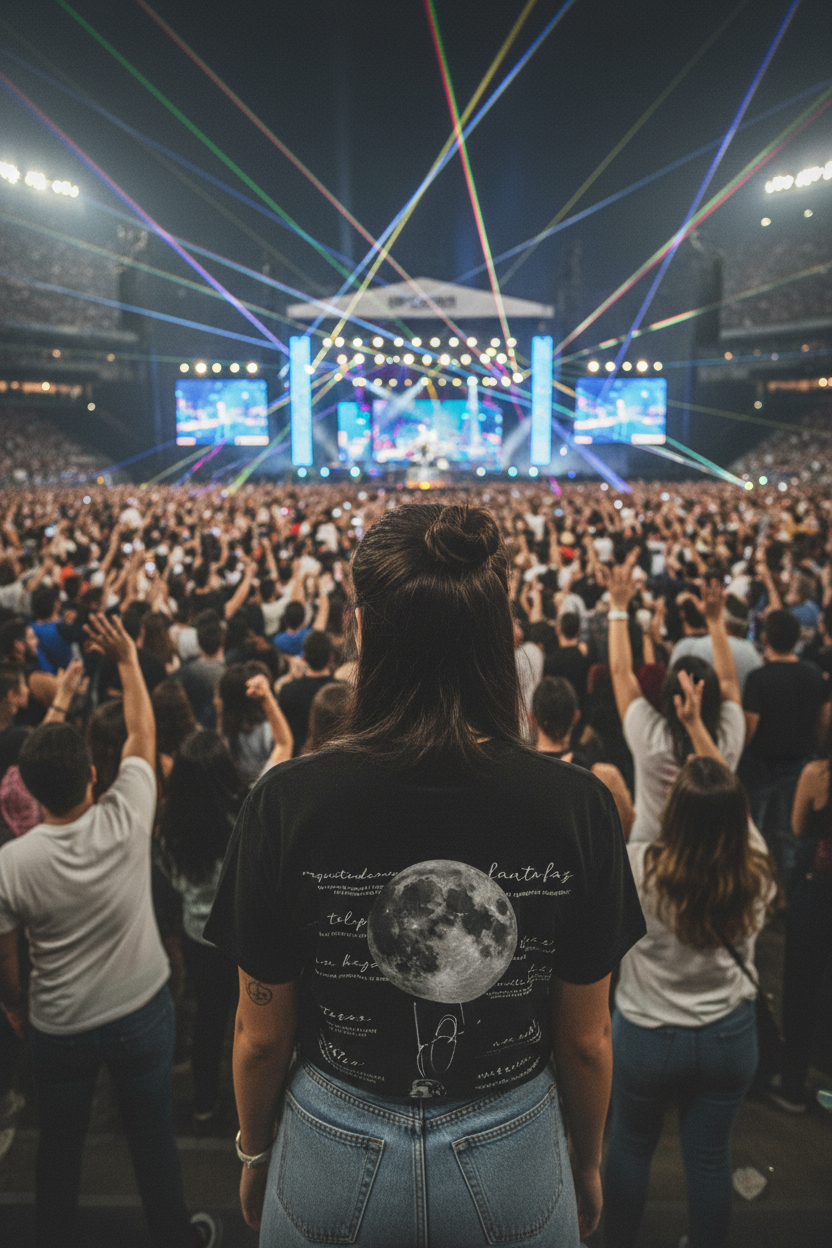 T-shirt Registro Histórico - Costas no estádio