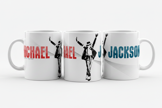 Caneca Michael Jackson - The King of Pop - 3 ângulos