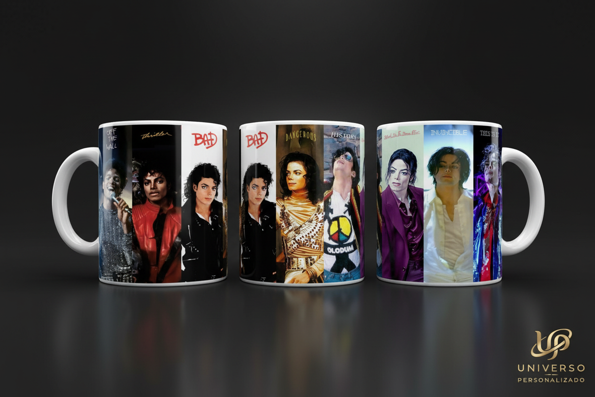 Caneca Michael Jackson Eras dos Álbuns