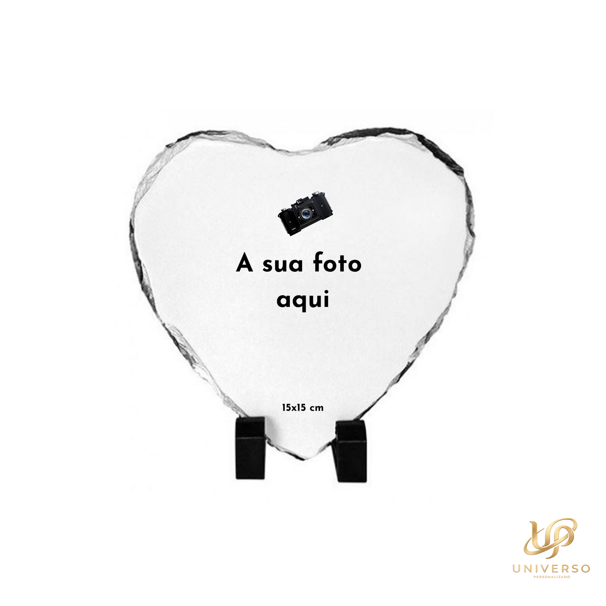 Pedra Personalizada com Foto (Coração)
