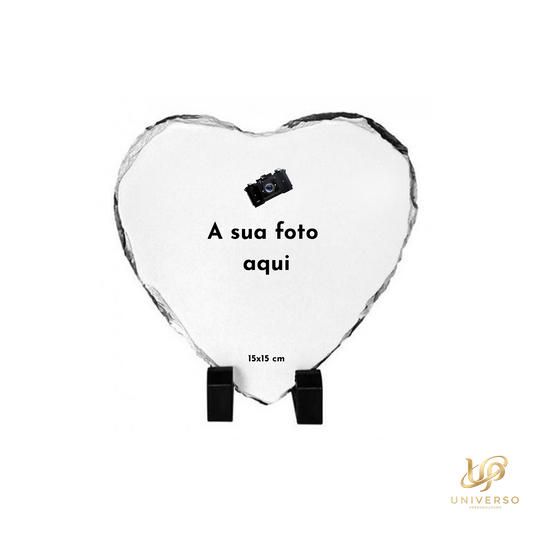 Pedra Personalizada com Foto (Coração)