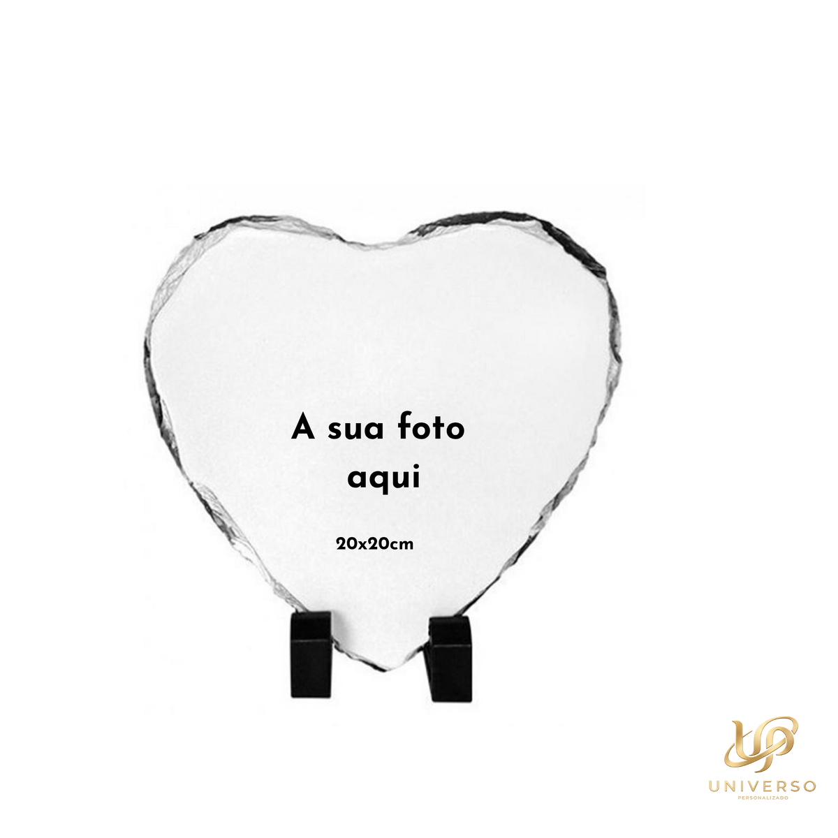 Pedra Personalizada com Foto (Coração)