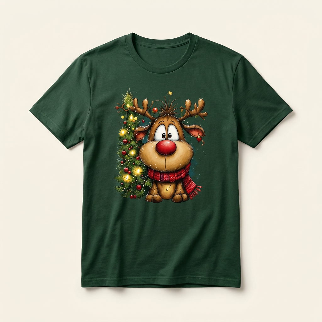 T-shirt verde-escura, imagem de produto